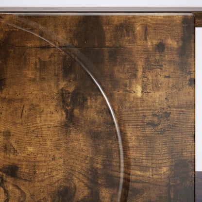 Salontafel Gerookt eiken 95 x 50,5 x 35 cm Bewerkt hout