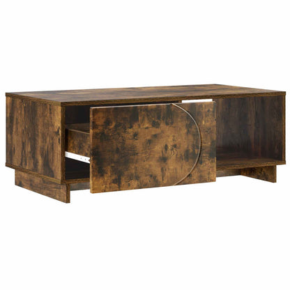 Salontafel Gerookt eiken 95 x 50,5 x 35 cm Bewerkt hout