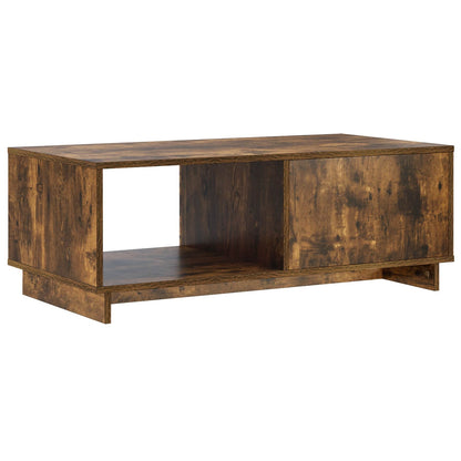 Salontafel Gerookt eiken 95 x 50,5 x 35 cm Bewerkt hout