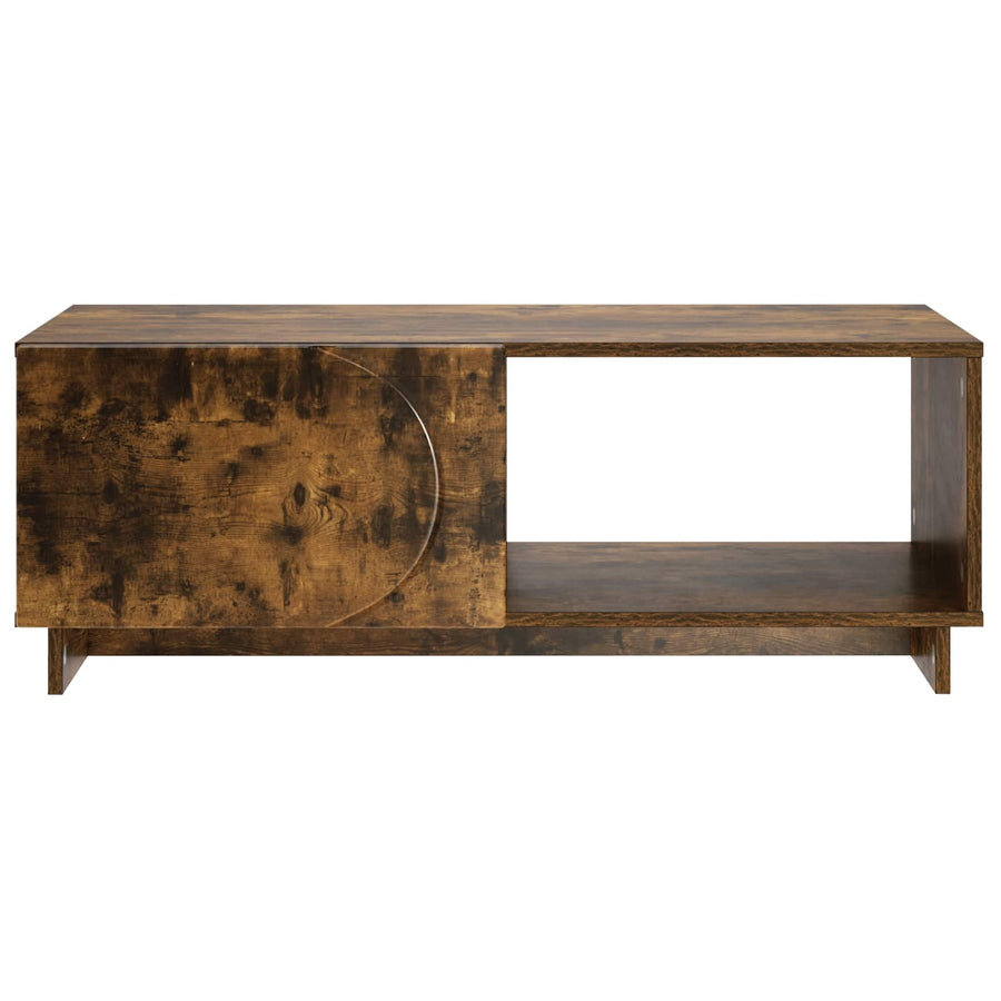Salontafel Gerookt eiken 95 x 50,5 x 35 cm Bewerkt hout