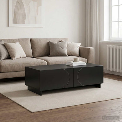 Salontafel Zwart 102 x 50,5 x 35 cm Bewerkt hout