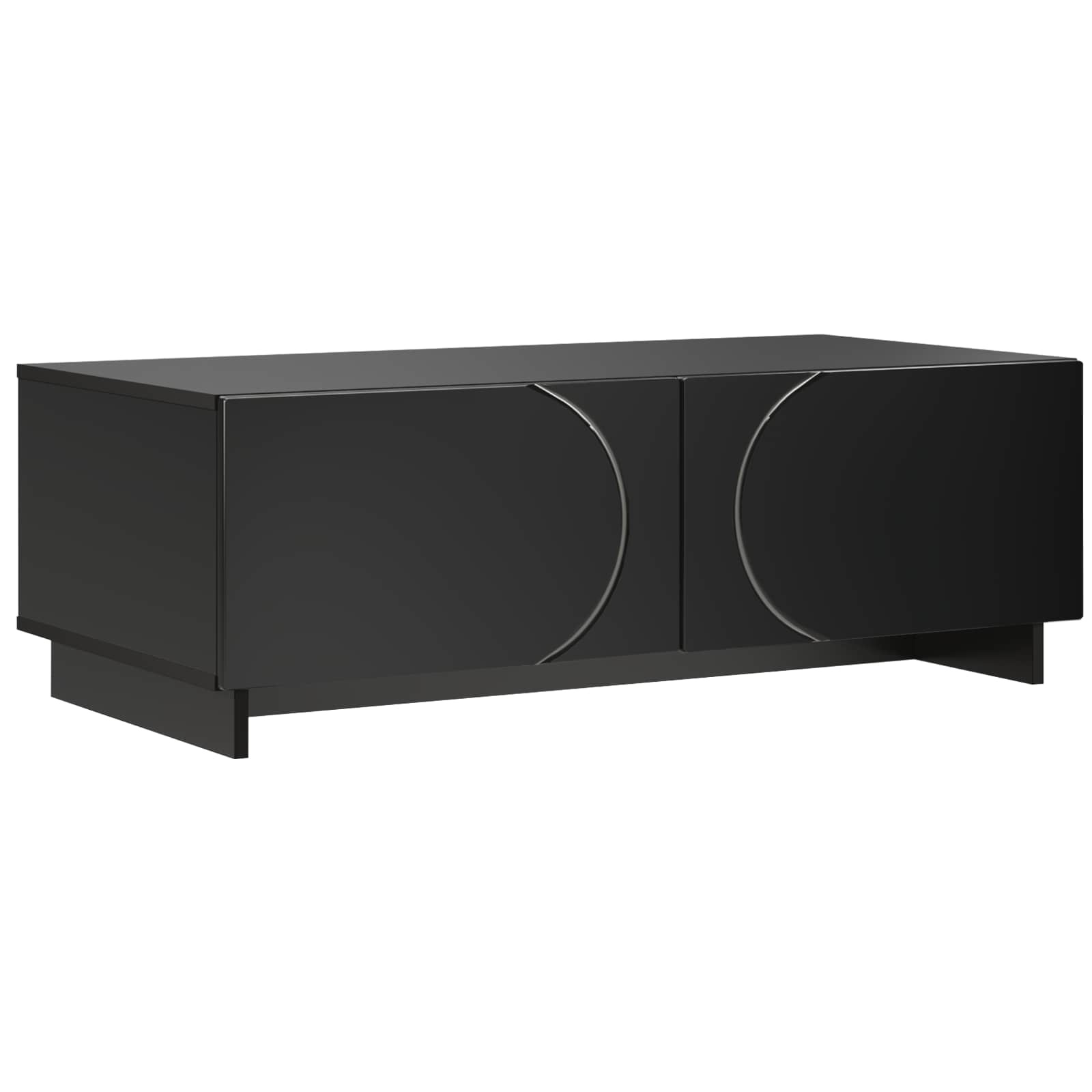 Salontafel Zwart 102 x 50,5 x 35 cm Bewerkt hout