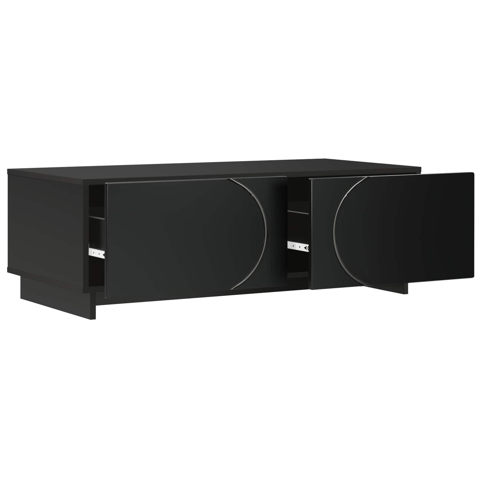 Salontafel Zwart 102 x 50,5 x 35 cm Bewerkt hout
