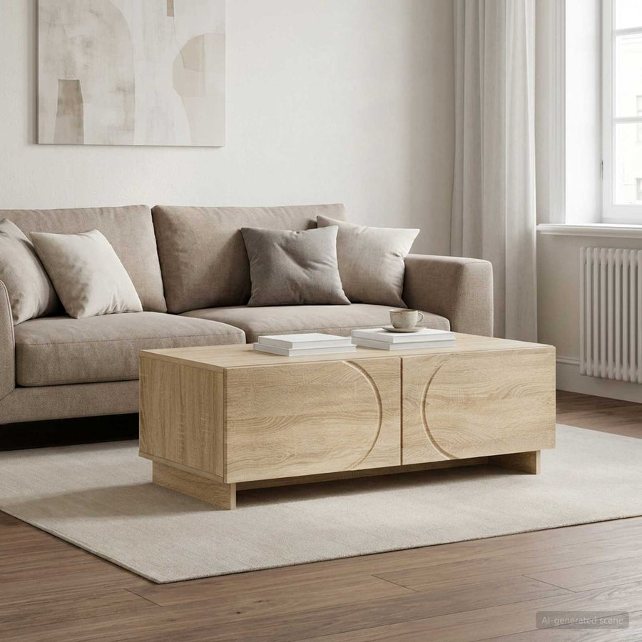 Salontafel Sonoma Eiken 102 x 50,5 x 35 cm Bewerkt hout