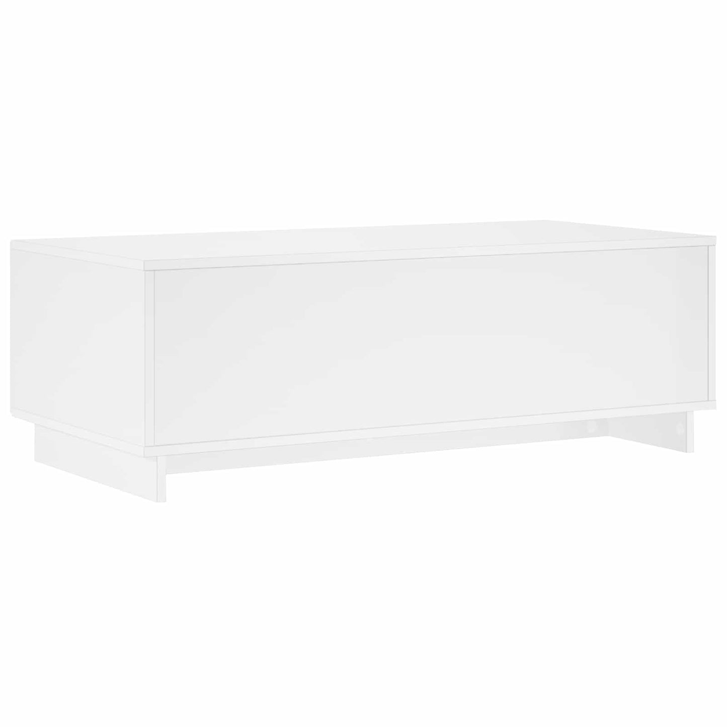 Salontafel Hoogglans Wit 102 x 50,5 x 35 cm Bewerkt hout