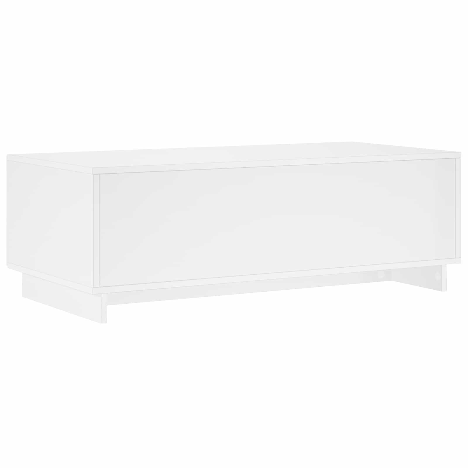 Salontafel Hoogglans Wit 102 x 50,5 x 35 cm Bewerkt hout