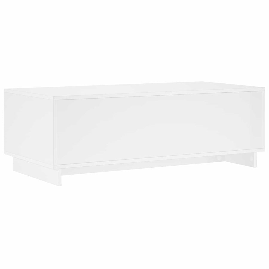 Salontafel Hoogglans Wit 102 x 50,5 x 35 cm Bewerkt hout