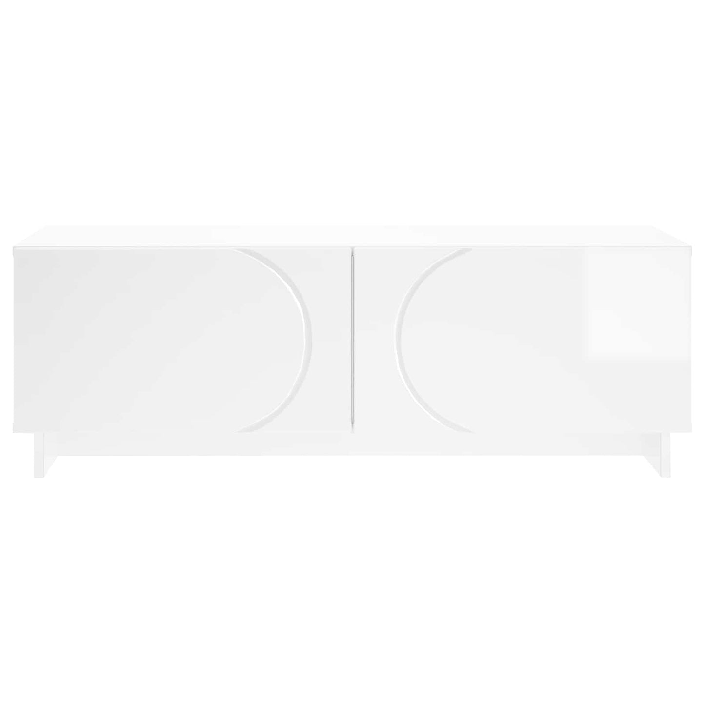 Salontafel Hoogglans Wit 102 x 50,5 x 35 cm Bewerkt hout