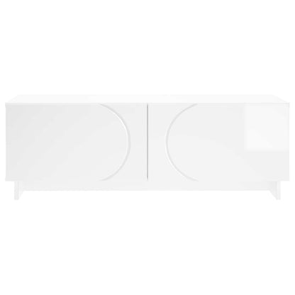 Salontafel Hoogglans Wit 102 x 50,5 x 35 cm Bewerkt hout