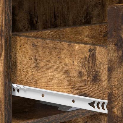 Salontafel Gerookt eiken 102 x 50,5 x 35 cm Bewerkt hout