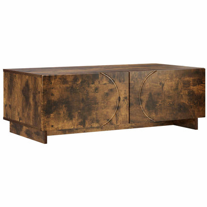 Salontafel Gerookt eiken 102 x 50,5 x 35 cm Bewerkt hout