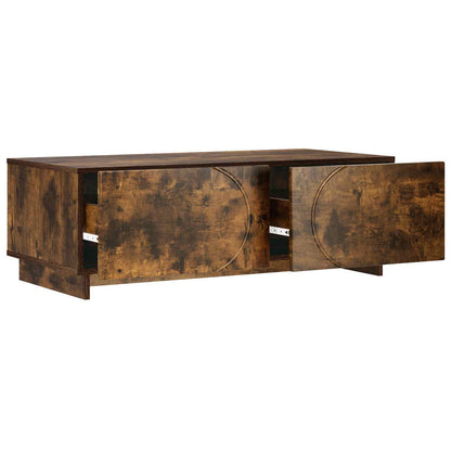 Salontafel Gerookt eiken 102 x 50,5 x 35 cm Bewerkt hout