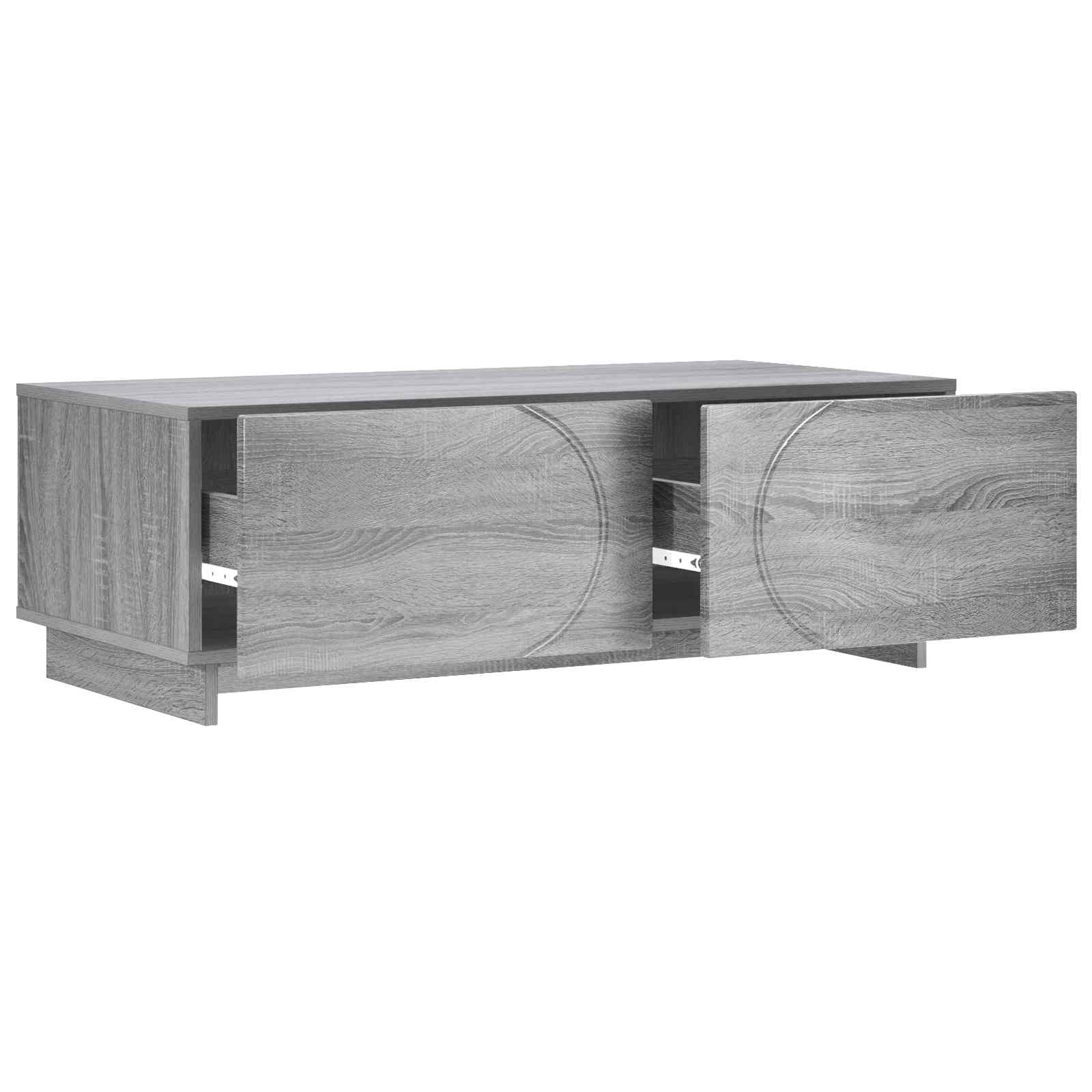 Salontafel Grijs Sonoma 102 x 50,5 x 35 cm Bewerkt hout