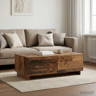 Salontafel oud hout 102x50.5x35 cm 2 lades