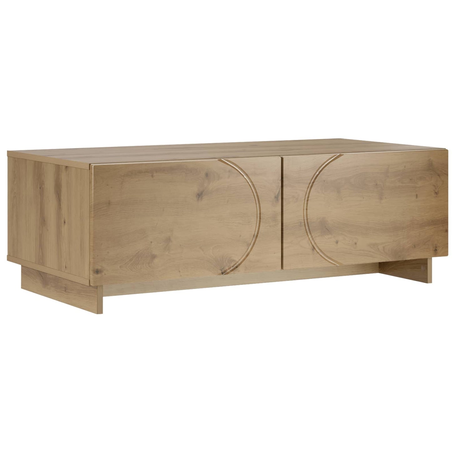 Salontafel Artisanaal eiken 102 x 50,5 x 35 cm Bewerkt hout