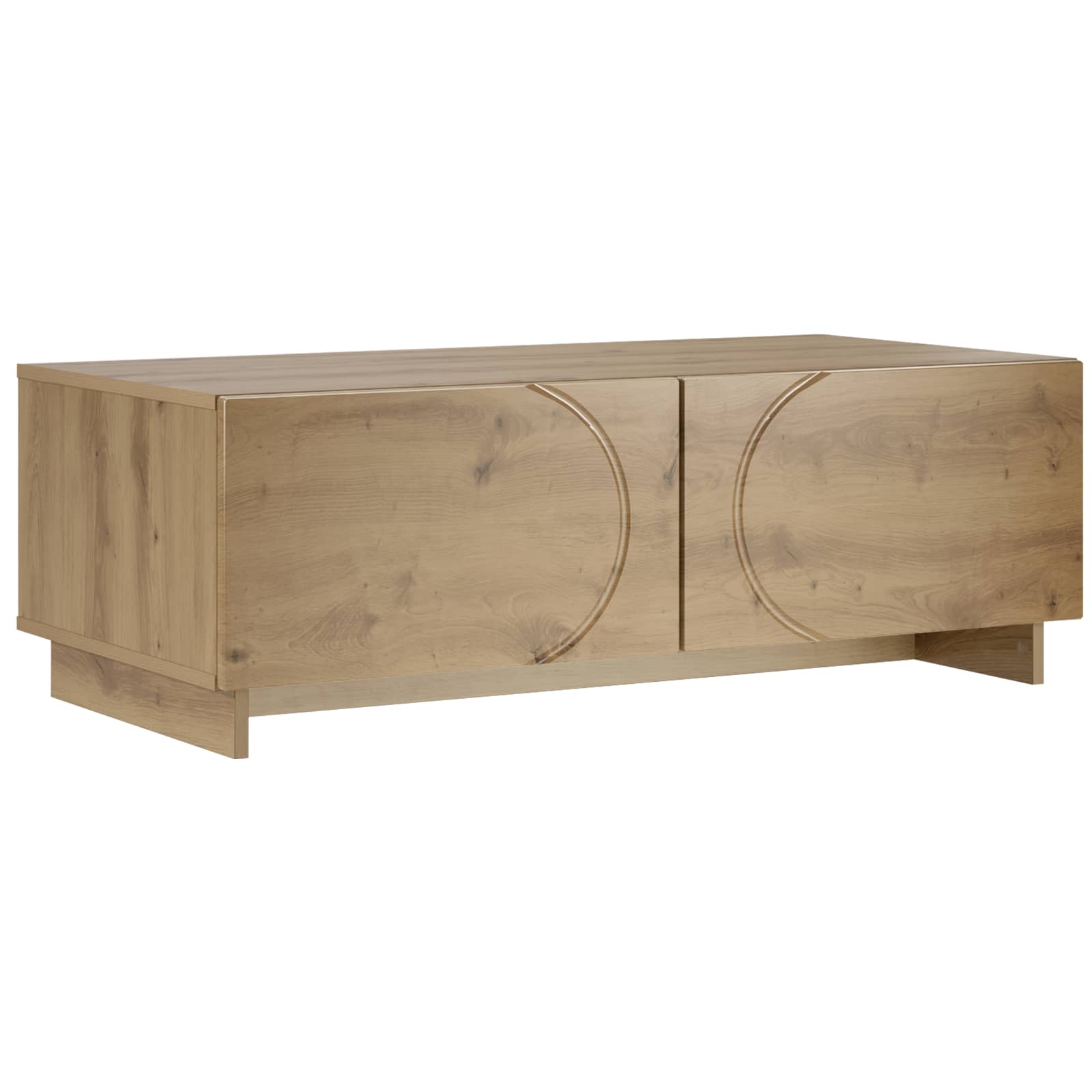 Salontafel Artisanaal eiken 102 x 50,5 x 35 cm Bewerkt hout