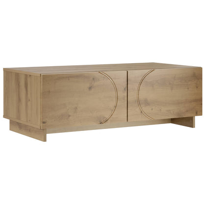 Salontafel Artisanaal eiken 102 x 50,5 x 35 cm Bewerkt hout