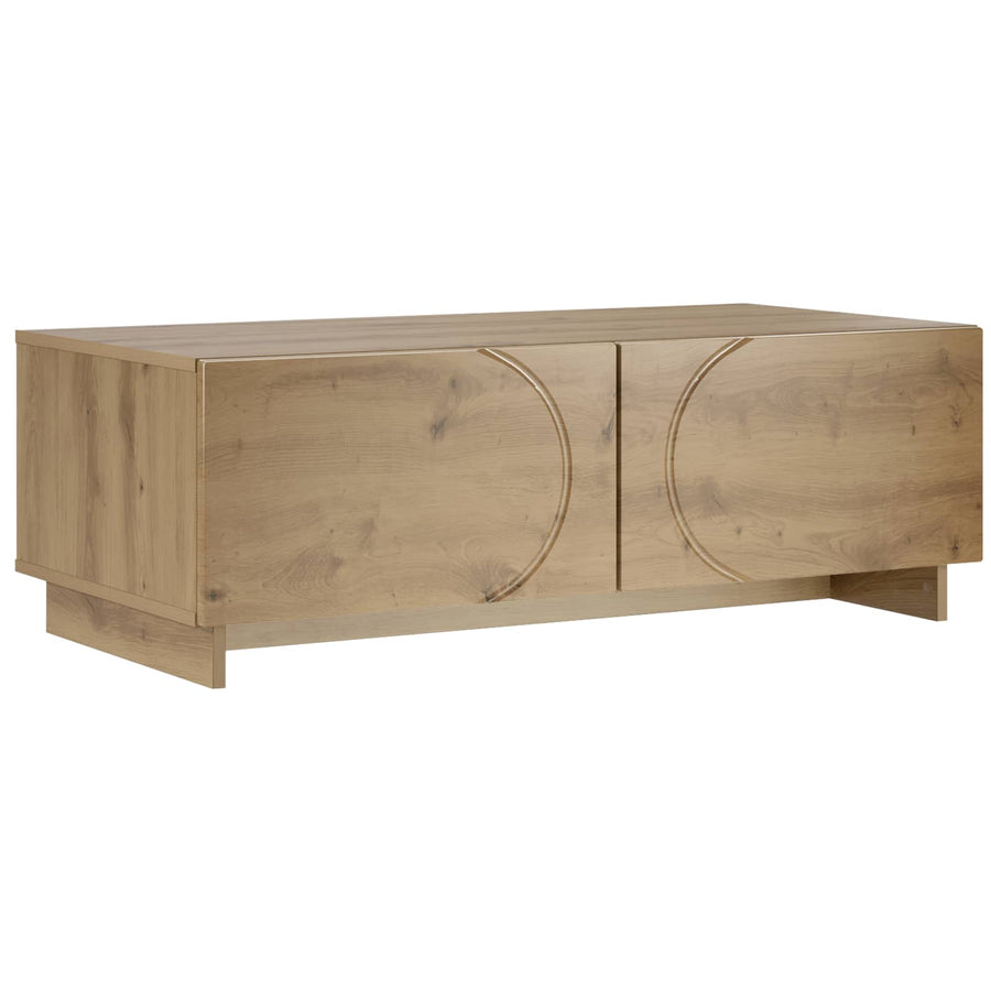 Salontafel Artisanaal eiken 102 x 50,5 x 35 cm Bewerkt hout