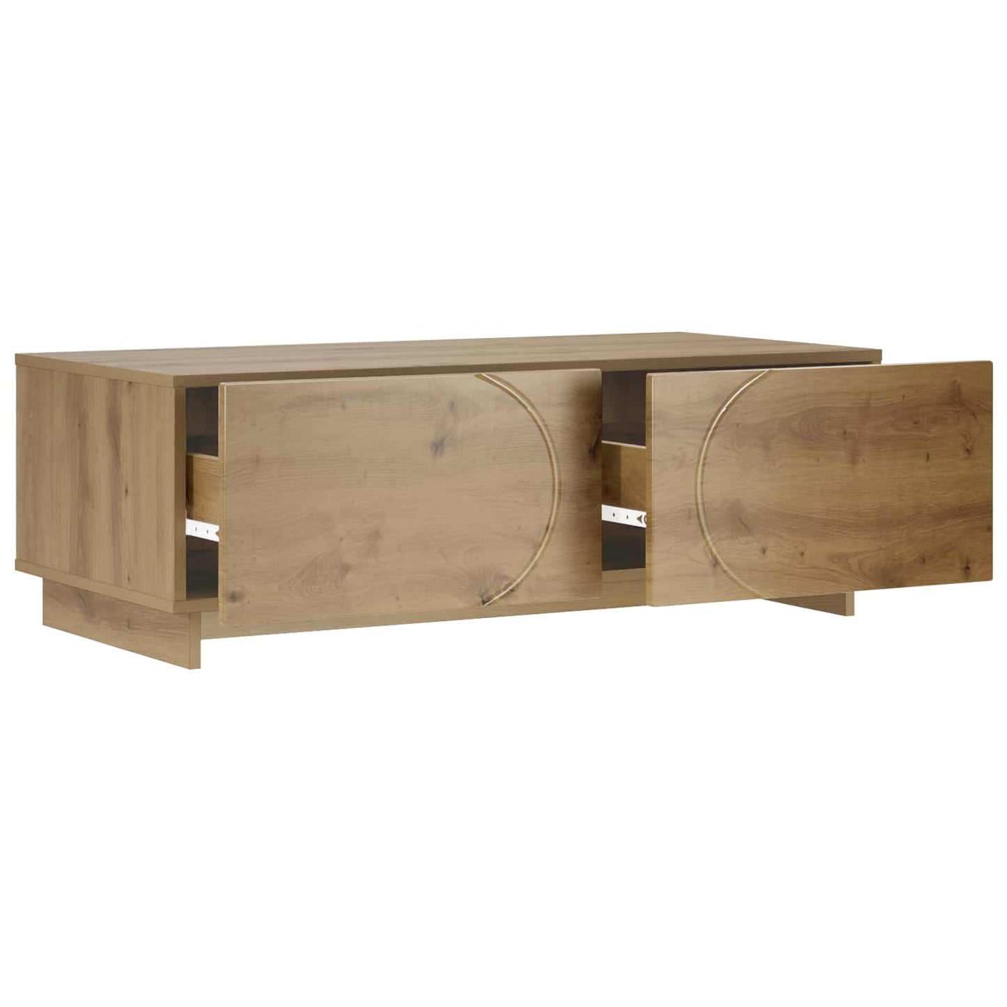 Salontafel Artisanaal eiken 102 x 50,5 x 35 cm Bewerkt hout