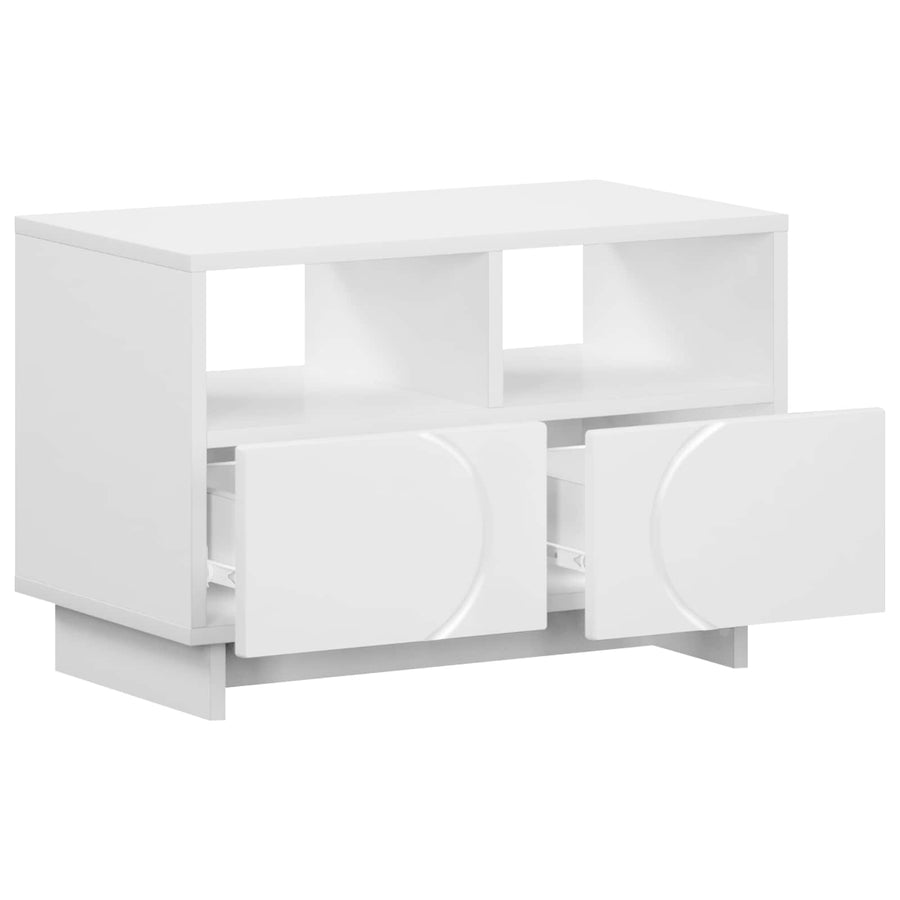 TV-standaard 60 x 34.5 x 40 cm Wit Bewerkt hout