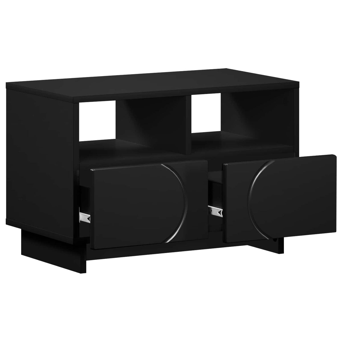 TV-standaard 60 x 34,5 x 40 cm Zwart Bewerkt hout