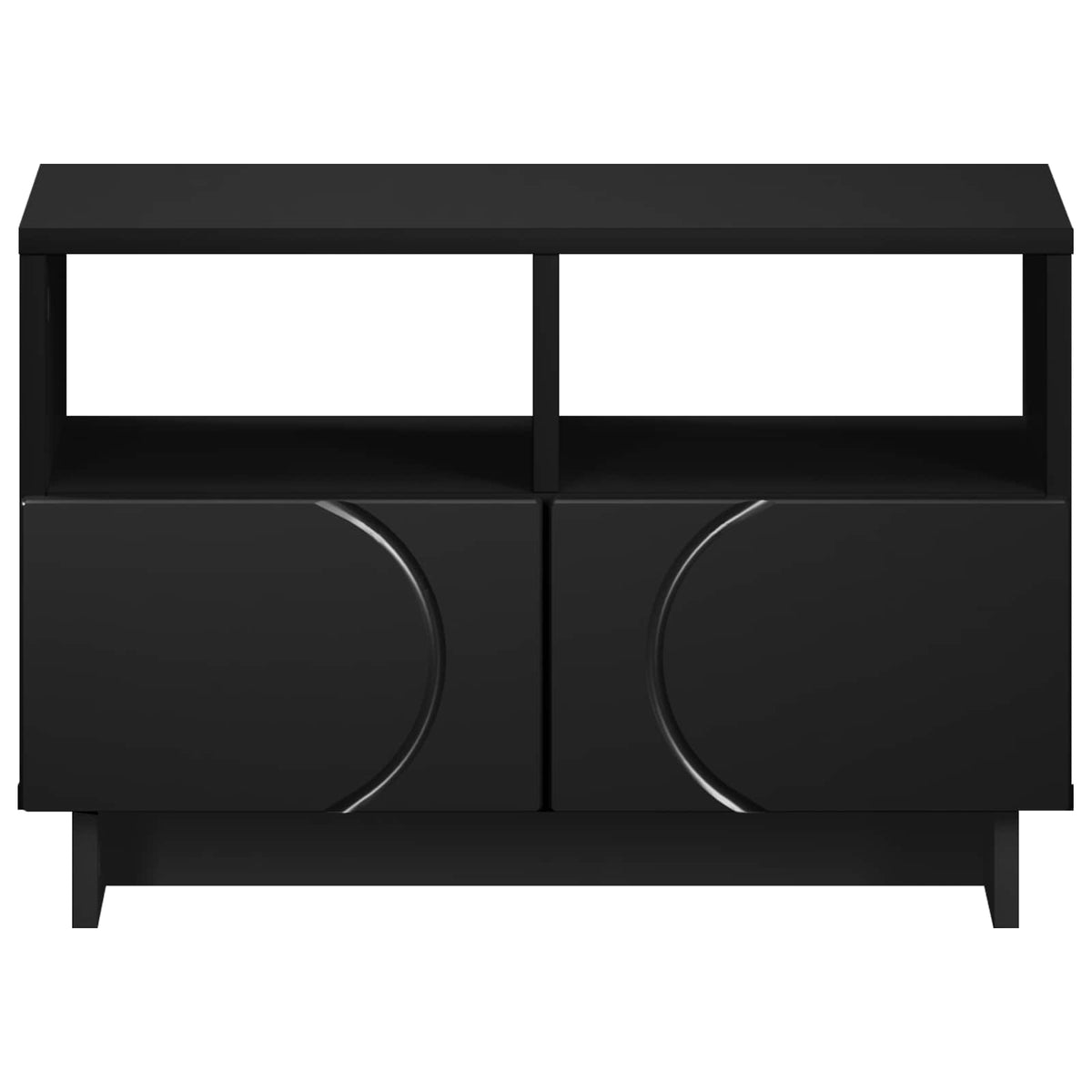 TV-standaard 60 x 34,5 x 40 cm Zwart Bewerkt hout