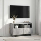 Tv-meubel 60x34.5x40 cm betongrijs bewerkt hout