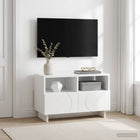 TV-standaard 60 x 34.5 x 40 cm Hoogglans Wit Bewerkt hout