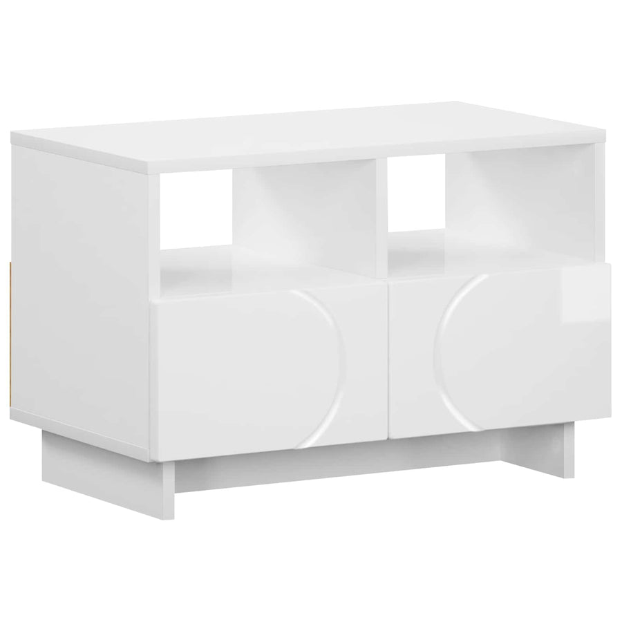 TV-standaard 60 x 34.5 x 40 cm Hoogglans Wit Bewerkt hout