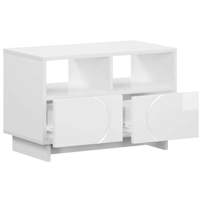 TV-standaard 60 x 34.5 x 40 cm Hoogglans Wit Bewerkt hout