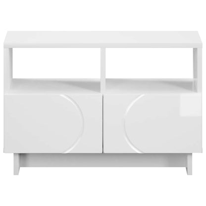 TV-standaard 60 x 34.5 x 40 cm Hoogglans Wit Bewerkt hout