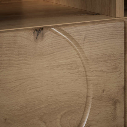 TV-standaard 60 x 34.5 x 40 cm Artisanaal eiken Bewerkt hout