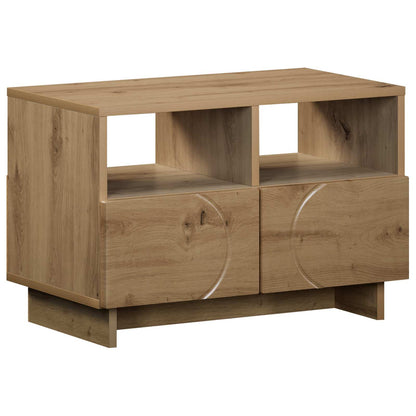 TV-standaard 60 x 34.5 x 40 cm Artisanaal eiken Bewerkt hout