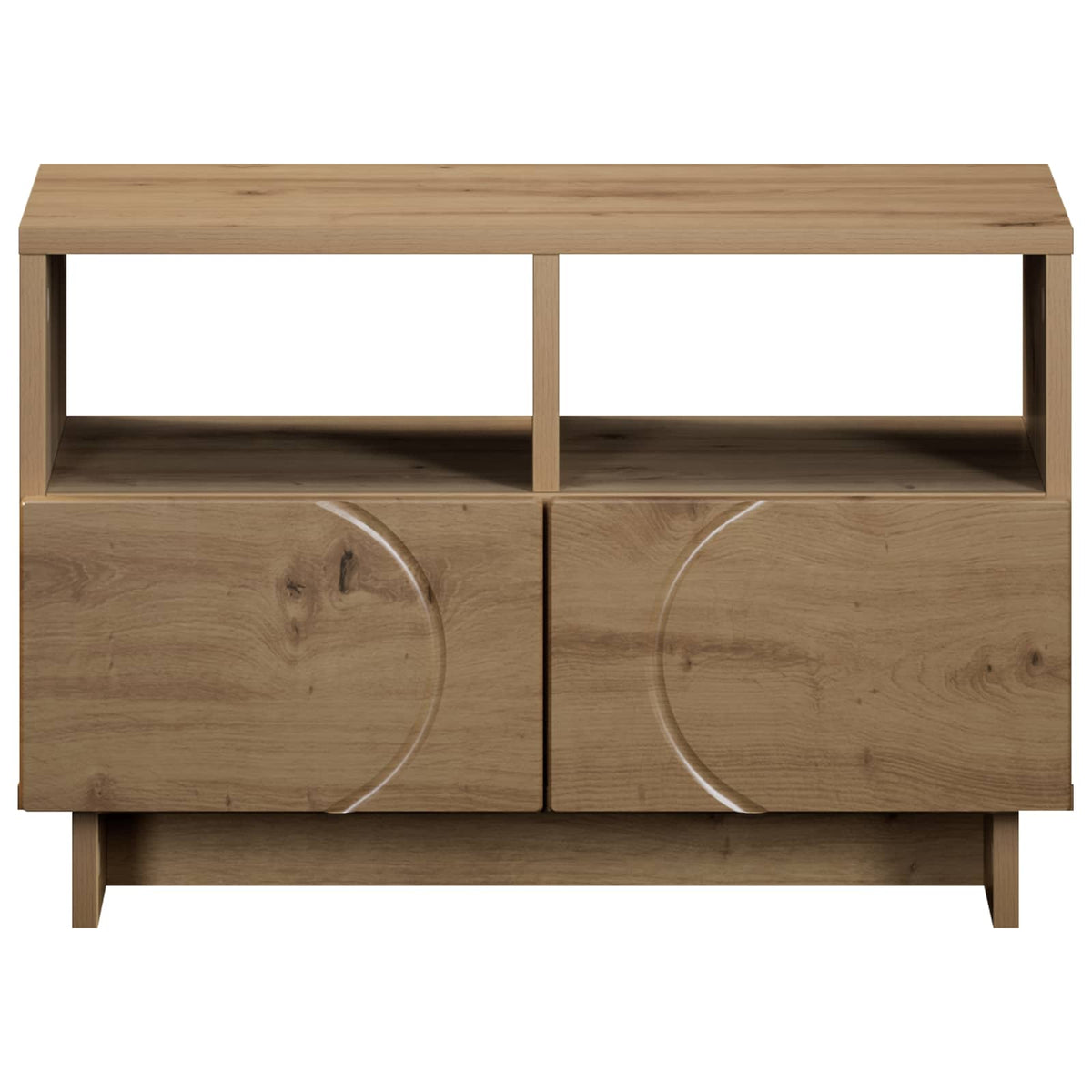 TV-standaard 60 x 34.5 x 40 cm Artisanaal eiken Bewerkt hout