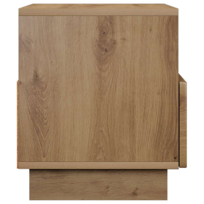 TV-standaard 60 x 34.5 x 40 cm Artisanaal eiken Bewerkt hout