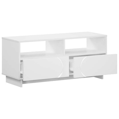 TV-standaard 90 x 34,5 x 40 cm Wit Bewerkt hout