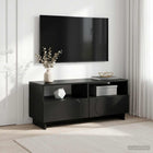 TV-standaard 90 x 34,5 x 40 cm Zwart Bewerkt hout