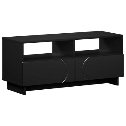 TV-standaard 90 x 34,5 x 40 cm Zwart Bewerkt hout