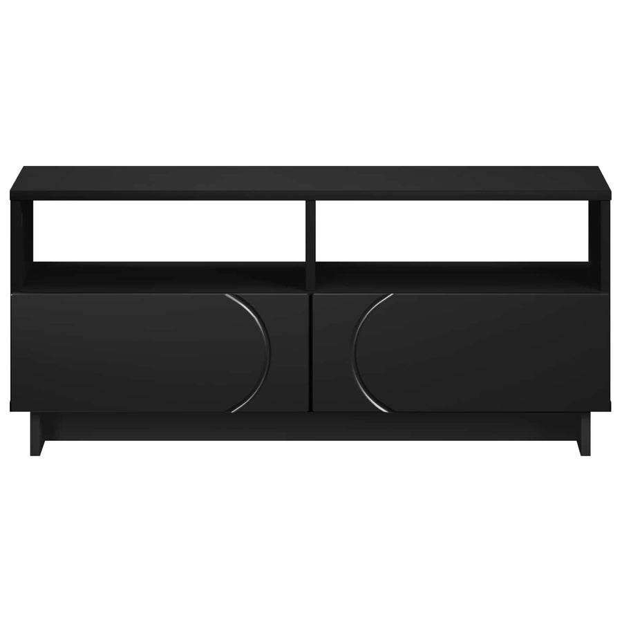 TV-standaard 90 x 34,5 x 40 cm Zwart Bewerkt hout