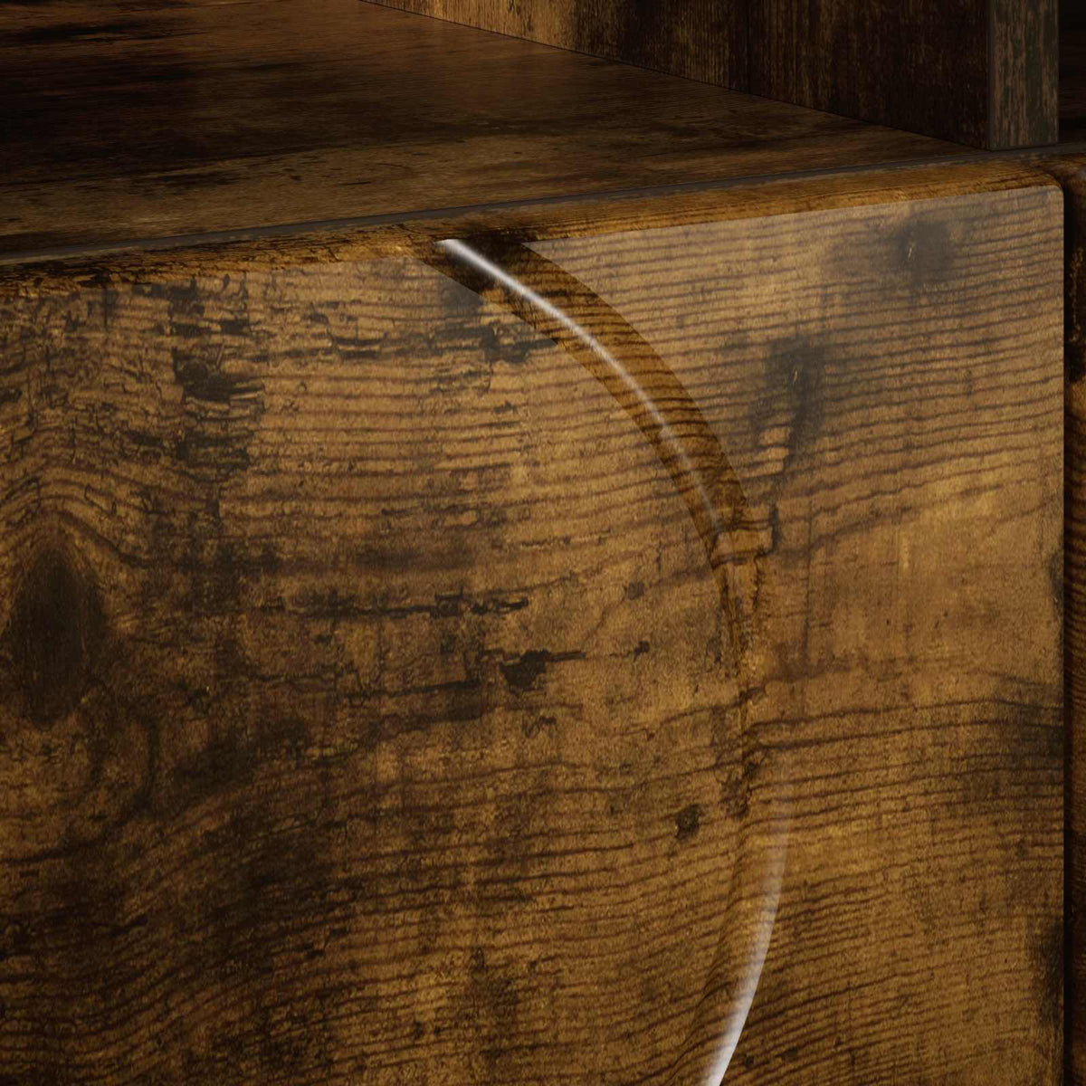 TV-standaard 90 x 34.5 x 40 cm Gerookt eiken Bewerkt hout