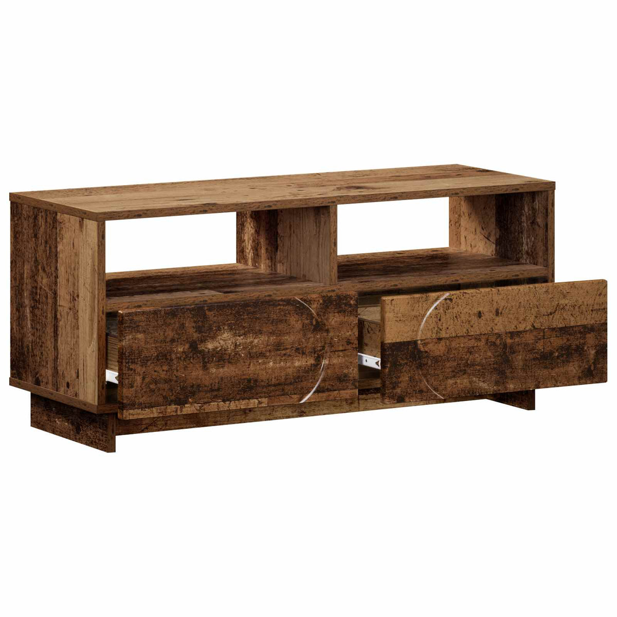 TV-standaard 90 x 34,5 x 40 cm Oud hout Bewerkt hout