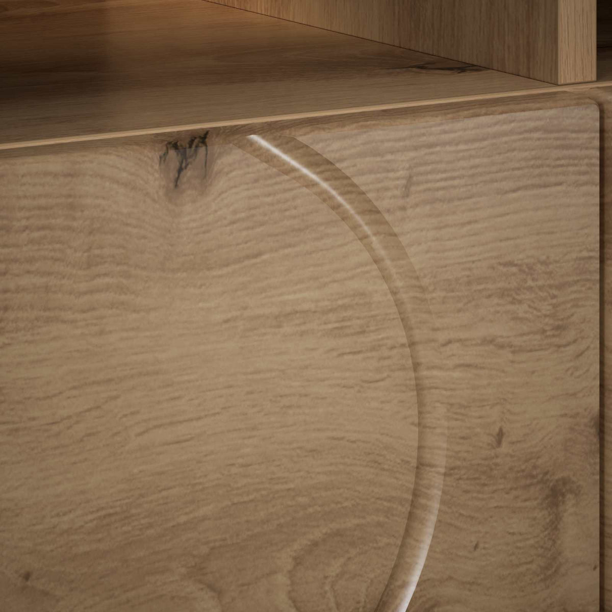 TV-standaard 90 x 34,5 x 40 cm Artisanaal eiken Bewerkt hout