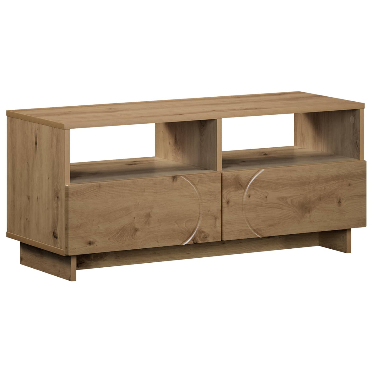 TV-standaard 90 x 34,5 x 40 cm Artisanaal eiken Bewerkt hout