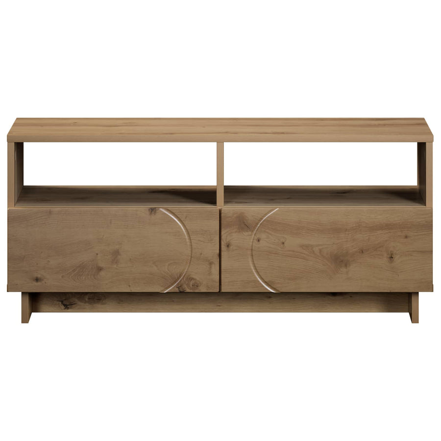 TV-standaard 90 x 34,5 x 40 cm Artisanaal eiken Bewerkt hout