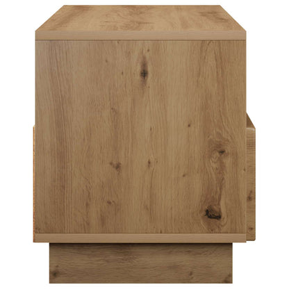 TV-standaard 90 x 34,5 x 40 cm Artisanaal eiken Bewerkt hout