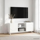 TV-standaard 90 x 34,5 x 40 cm Wit Bewerkt hout