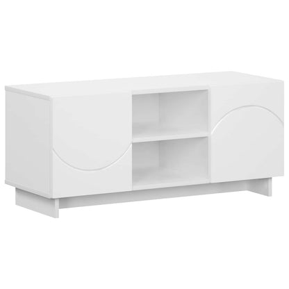 TV-standaard 90 x 34,5 x 40 cm Wit Bewerkt hout