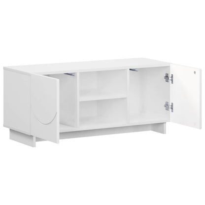 TV-standaard 90 x 34,5 x 40 cm Wit Bewerkt hout