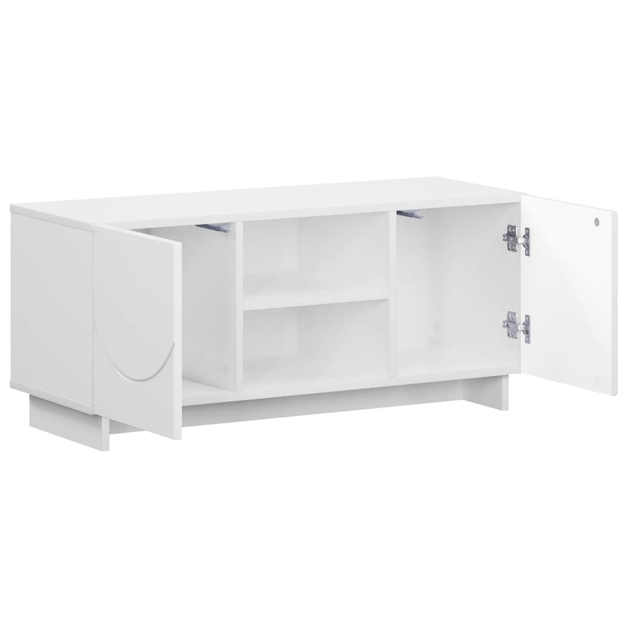 TV-standaard 90 x 34,5 x 40 cm Wit Bewerkt hout