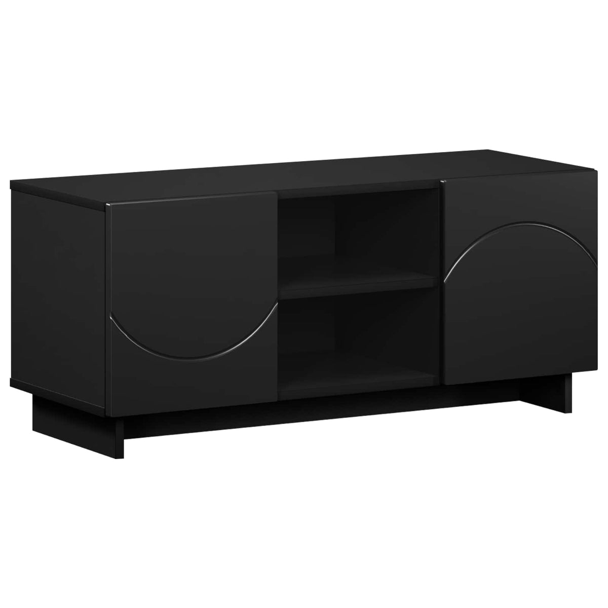 TV-standaard 90 x 34,5 x 40 cm Zwart Bewerkt hout